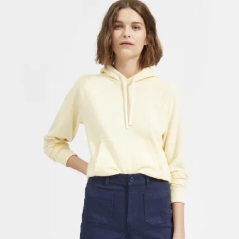 Everlane lightweight french terry shrunken hoodie